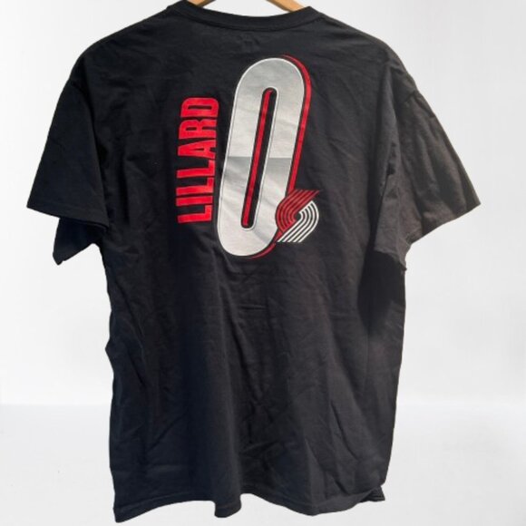 NBA Portland Trail Blazers Damian Lillard T-Shirt Black Large - New - Picture 4 of 5